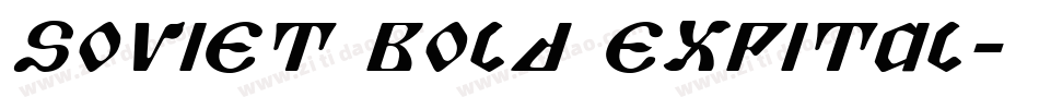 Soviet Bold ExpItal字体转换